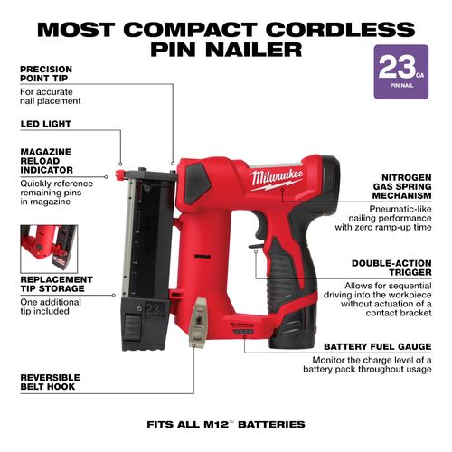 Main product image of M12 23 Gauge Pin Nailer Kit