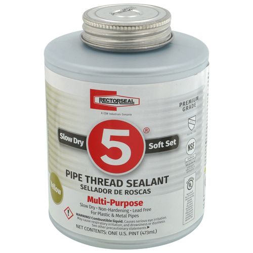Main product image of RectorSeal No. 5 Pipe Thread Sealant w/ Brush Top (16 oz.)