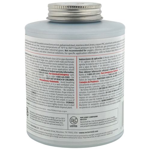 Main product image of RectorSeal No. 5 Pipe Thread Sealant w/ Brush Top (16 oz.)