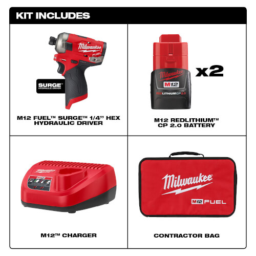 Main product image of M12 Fuel Surge 1/4" Hex Hydraulic Driver Kit