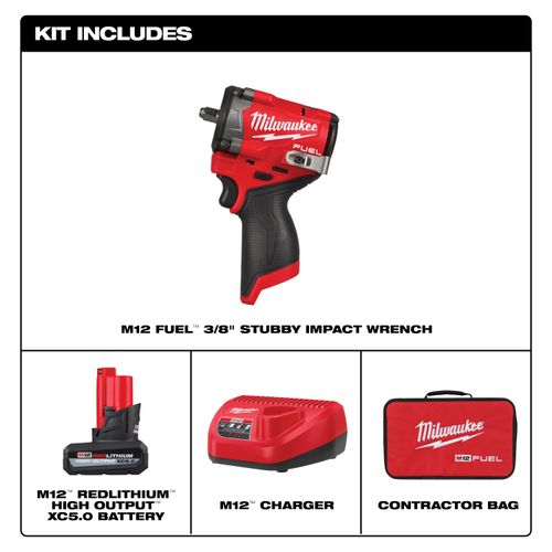 Main product image of M12 FUEL Stubby 3/8" Impact Wrench Kit