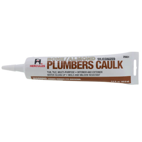 25631 Hercules 25631 5.5 Fluid Oz. Tube Plumbers Caulk Almond/Bone