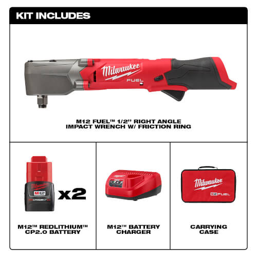 Main product image of M12 FUEL 1/2" Right Angle Impact Wrench w/ Friction Ring Kit