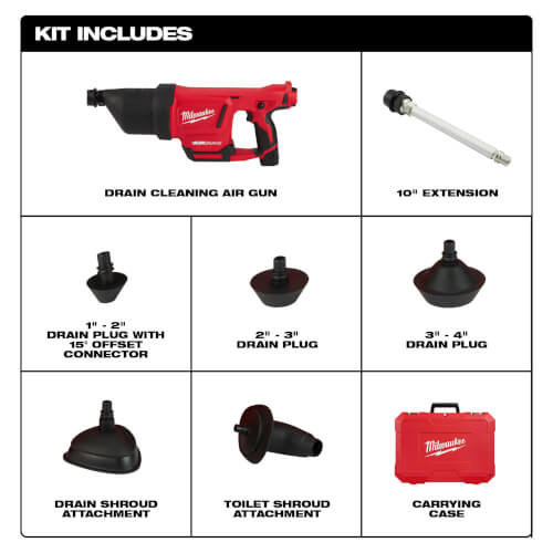 Main product image of M12 AIRSNAKE Drain Cleaning Air Gun (Tool Only)