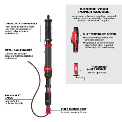 Main product image of M12 TRAPSNAKE 4' Urinal Auger Kit