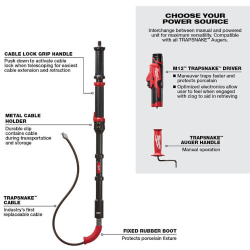 Main product image of M12 TRAPSNAKE 6' Toilet Auger Kit
