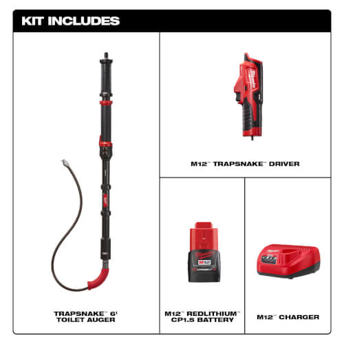 Main product image of M12 TRAPSNAKE 6' Toilet Auger Kit