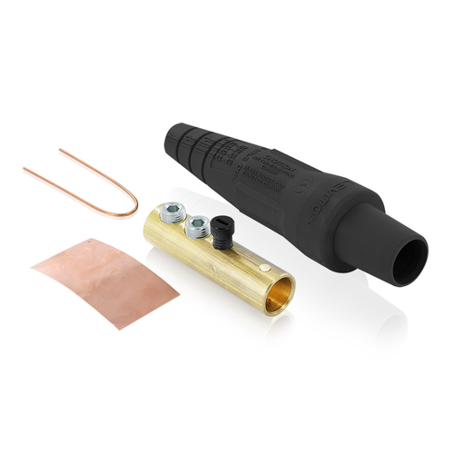 Main product image of 16 Series Taper Nose Cam-Type Female Plug, Contact & Insulator, Detachable, #2, 2/0 AWG, 300A Max, Type 3R When Mated (Black)
