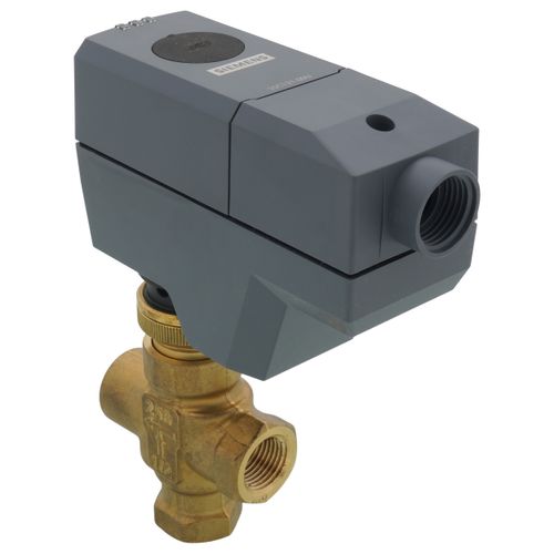 Main product image of 1/2" 3-Way FNPT Non-Spring Return Mixing Valve Actuator Assembly 1.0 Cv