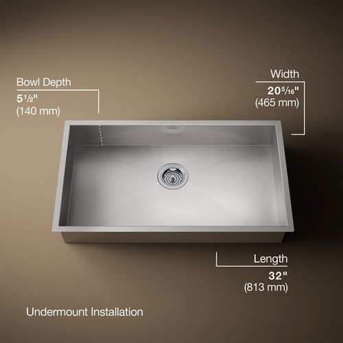 Main product image of Vault 32" Undermount Single Bowl Kitchen Sink, K-25939-NA