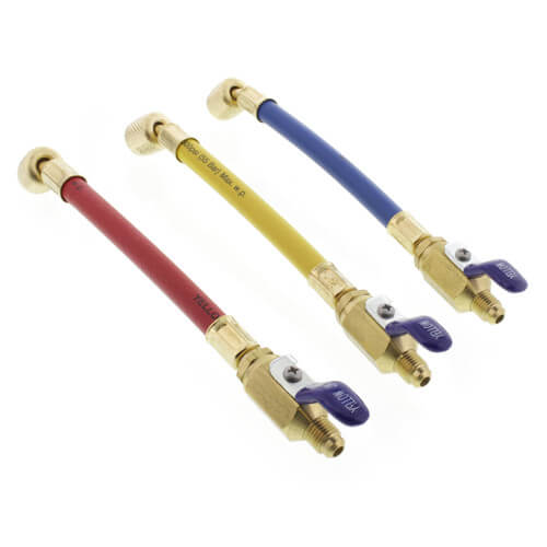 25985 Yellow Jacket 25985 PLUS II 3Pack Charging Hoses w/ FlexFlow