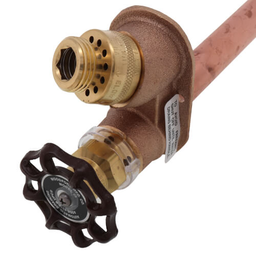 Main product image of Model 25 12", 1/2" MPT x Sweat Inlet Automatic Draining Anti-Siphon Wall Faucet w/ Metal Handle