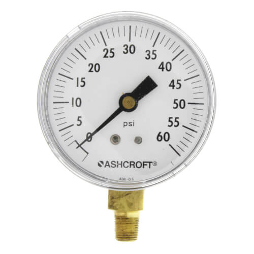 Main product image of 2.5" 1005 Steel Pressure Gauge - 1/8" NPT Connection (with PowerFlex Movement)