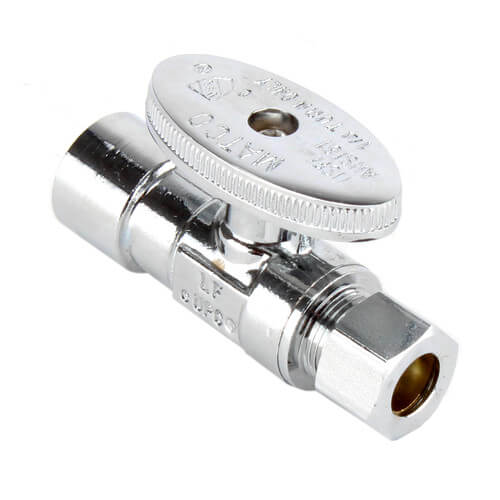 QuickFitting 1/2" X 3/8" OD Straight Stop Valve 5-Pack With Push-to-Connect & Removal Tool - View #13