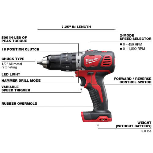 Main product image of M18 Compact 1/2" Hammer Drill/Driver Kit