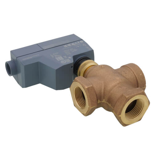 Main product image of 1" NPT Powermite MT Series 3-Way Mixing N.O. Valve Actuator Assembly, 24Vac, 10.0 Cv