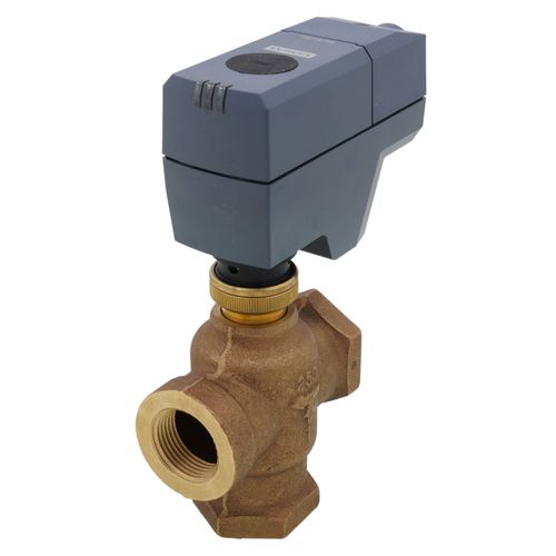 Main product image of 3/4" NPT x Union Male Powermite MT Series 2-Way N.O. SS Valve Actuator Assembly, 24Vac, 6.3 Cv