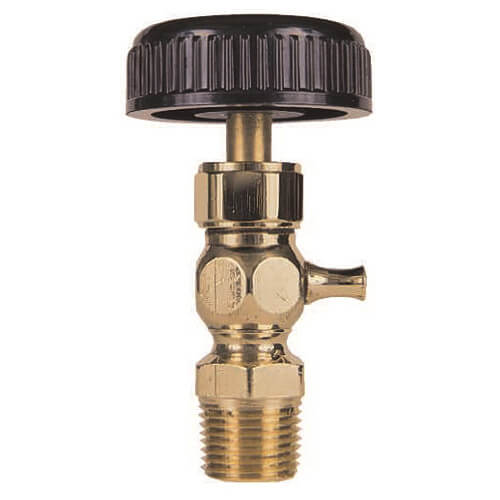 1/2" Compression Gauge Cock (Composition Wheel, Satin Brass)