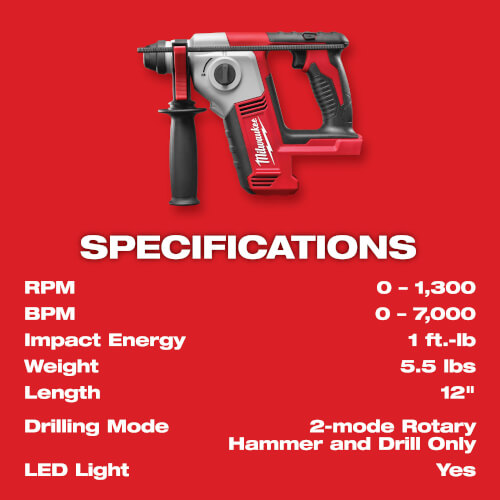 Main product image of M18 Cordless 5/8" SDS-Plus Rotary Hammer (Tool Only)