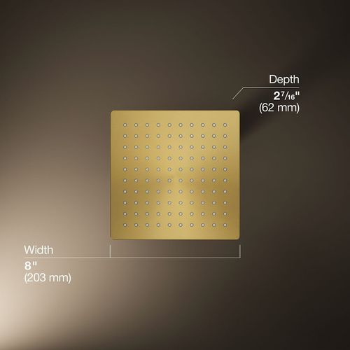Main product image of Honesty 8" Rain Showerhead, 1.75 GPM (Moderne Brass), K-26148-G-2MB