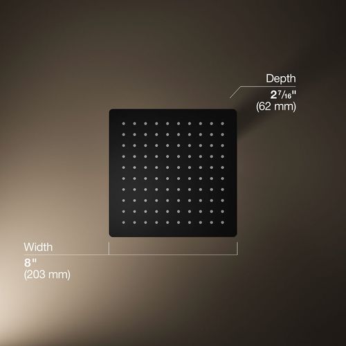 Main product image of Honesty 8" Rain Showerhead, 1.75 GPM (Matte Black), K-26148-G-BL