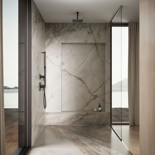 Main product image of Honesty 8" Rain Showerhead, 1.75 GPM (Matte Black), K-26148-G-BL