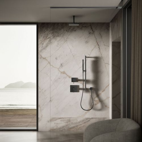 Main product image of Honesty 8" Rain Showerhead, 1.75 GPM (Matte Black), K-26148-G-BL