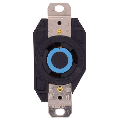 Main product image of Industrial Grade Locking Receptacle, 30A, 2P, NEMA L6-30R - Black (250V)