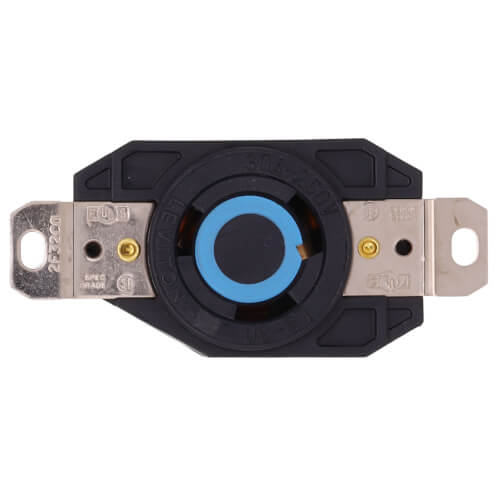 Main product image of Industrial Grade Locking Receptacle, 30A, 2P, NEMA L6-30R - Black (250V)