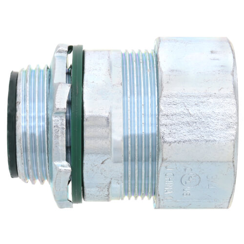 3/4" Rigid Steel Raintight Connector, Compression Type with Insulated Throat