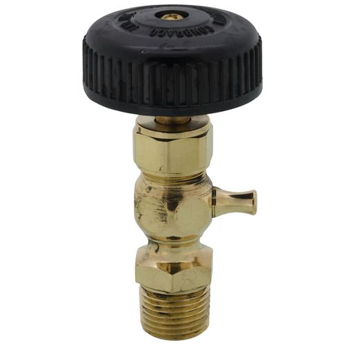 Main product image of 1/2" Compression Gauge Cock (Composition Wheel, Up to 250 psig, Metal Seat)