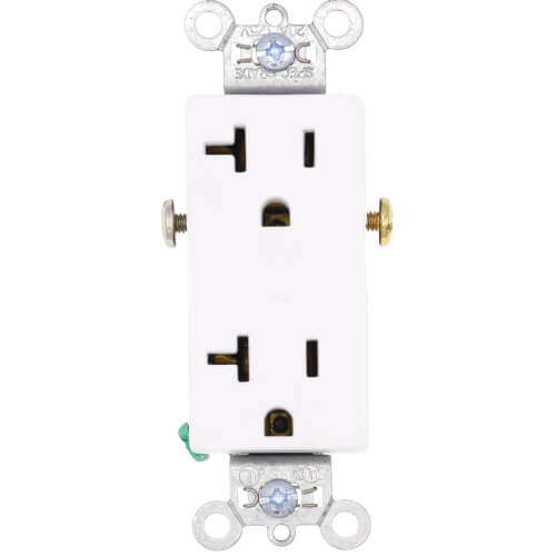 Main product image of Heavy-Duty Decorator Spec Grade Receptacles w/ Side Wire - 20A White (125V)