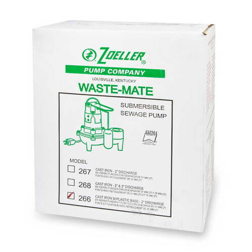 Main product image of Model N266 Waste-Mate Non-Automatic Cast Iron Sewage Pump - 115 V, 1/2 HP