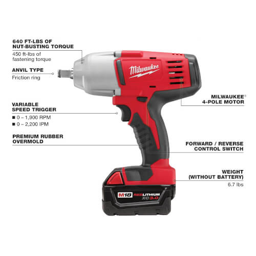 Main product image of M18 1/2" High-Torque Impact Wrench with Friction Ring Kit