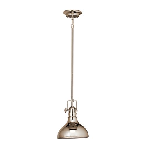 Main product image of Hatteras Bay 10.25" 1 Light Mini Pendant (Polished Nickel)