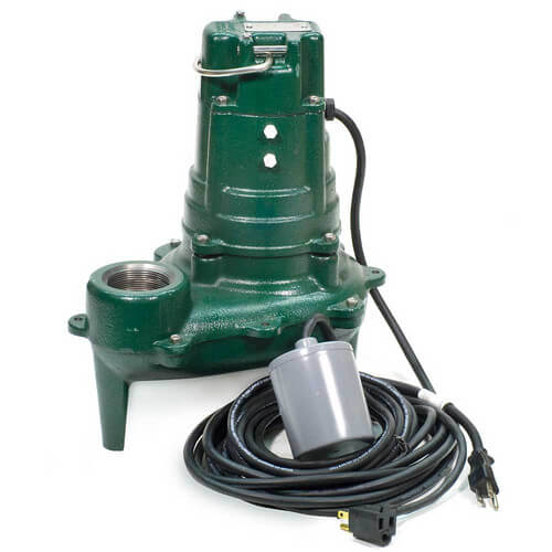 Model BE267 Waste-Mate Cast Iron Sewage Pump w/ Variable Level Float Switch - 230 V