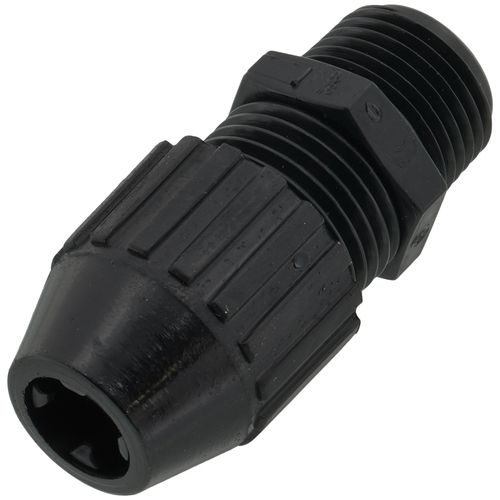 Main product image of 3/8" MNPT Black Nylon Liquid Tight Cord Straight Connector, .125" to .275" Cord Dia. Range