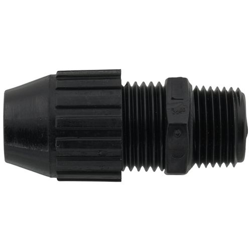 Main product image of 3/8" MNPT Black Nylon Liquid Tight Cord Straight Connector, .125" to .275" Cord Dia. Range