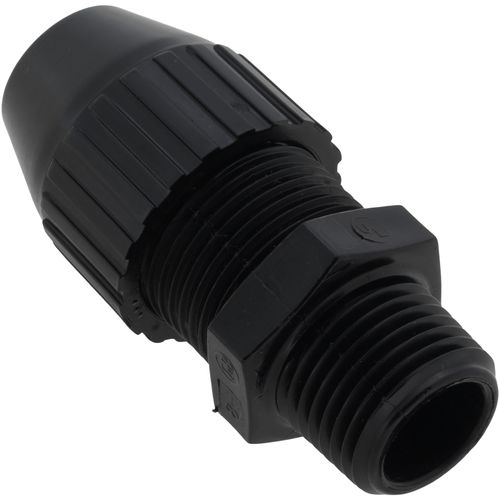 Main product image of 1/2" MNPT Black Nylon Liquid Tight Cord Straight Connector, .250" to .400" Cord Dia. Range