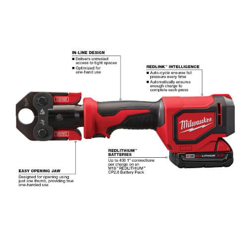 Main product image of M18 Short Throw Crimp Tool Kit w/ 1/2", 3/4" & 1" PEX Crimp Jaws