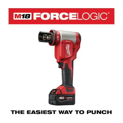 Main product image of M18 FORCE LOGIC 10 Ton Knockout Tool Kit (1/2"-4")