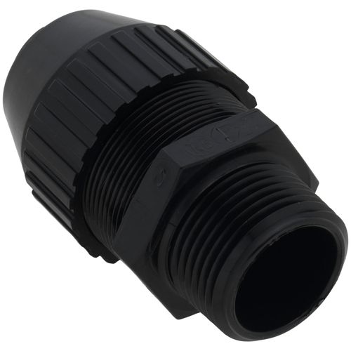 Main product image of 1" MNPT Black Nylon Liquid Tight Cord Straight Connector, .660" to .780" Cord Dia. Range