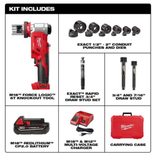 Main product image of M18 FORCE LOGIC 6 Ton Knockout Tool Kit (1/2" - 2")