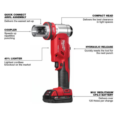 Main product image of M18 FORCE LOGIC 6 Ton Knockout Tool Kit (1/2" - 2")