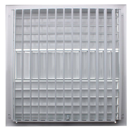 14" x 14" (Wall Opening Size) Three-Way White Sidewall/Ceiling Register (A613MS Series)