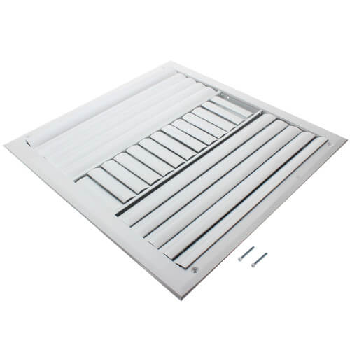 14" x 14" (Wall Opening Size) Three-Way White Sidewall/Ceiling Register (A613MS Series)