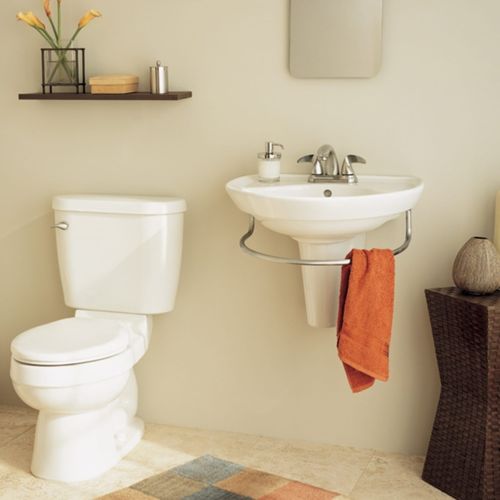 Main product image of Ravenna Center Hole Only Wall-Hung Sink and Semi-Pedestal Leg Combination (White)