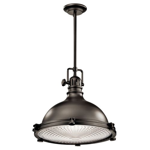 Main product image of Hatteras Bay 16" 1 Light Pendant w/ Clear Fresnel Lens (Olde Bronze)