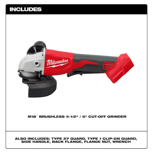 Main product image of M18 Brushless 4-1/2" / 5" Cut-Off Grinder, Paddle Switch