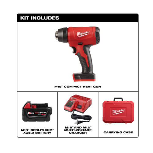 268821 Milwaukee 268821 M18 Compact Heat Gun Kit